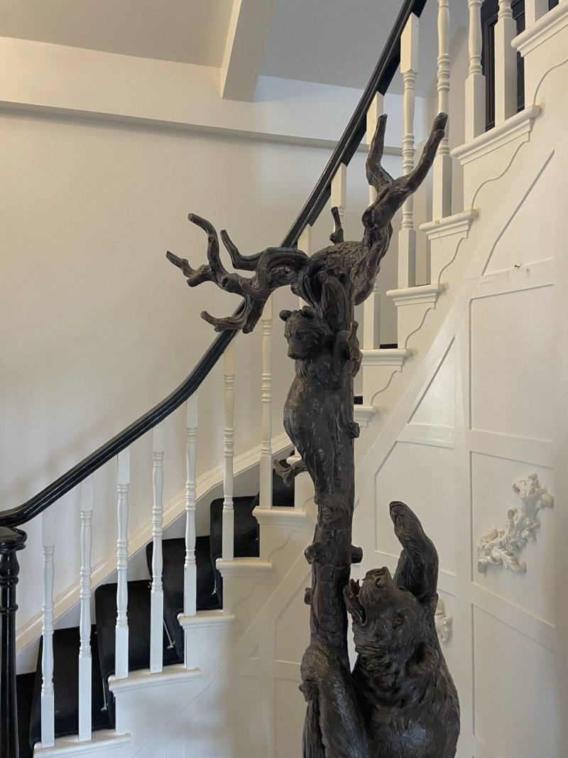 Magnificent Exhibition Quality Antique Black Forest Bear Oak Tree Hall Stand - Image 4